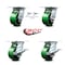 Service Caster 4 Inch Green Poly on Cast Iron Swivel Caster Swivel Locks 2 Brakes SCC, 2PK SCC-35S420-PUB-GB-BSL-2-SLB-2 - alternate 7